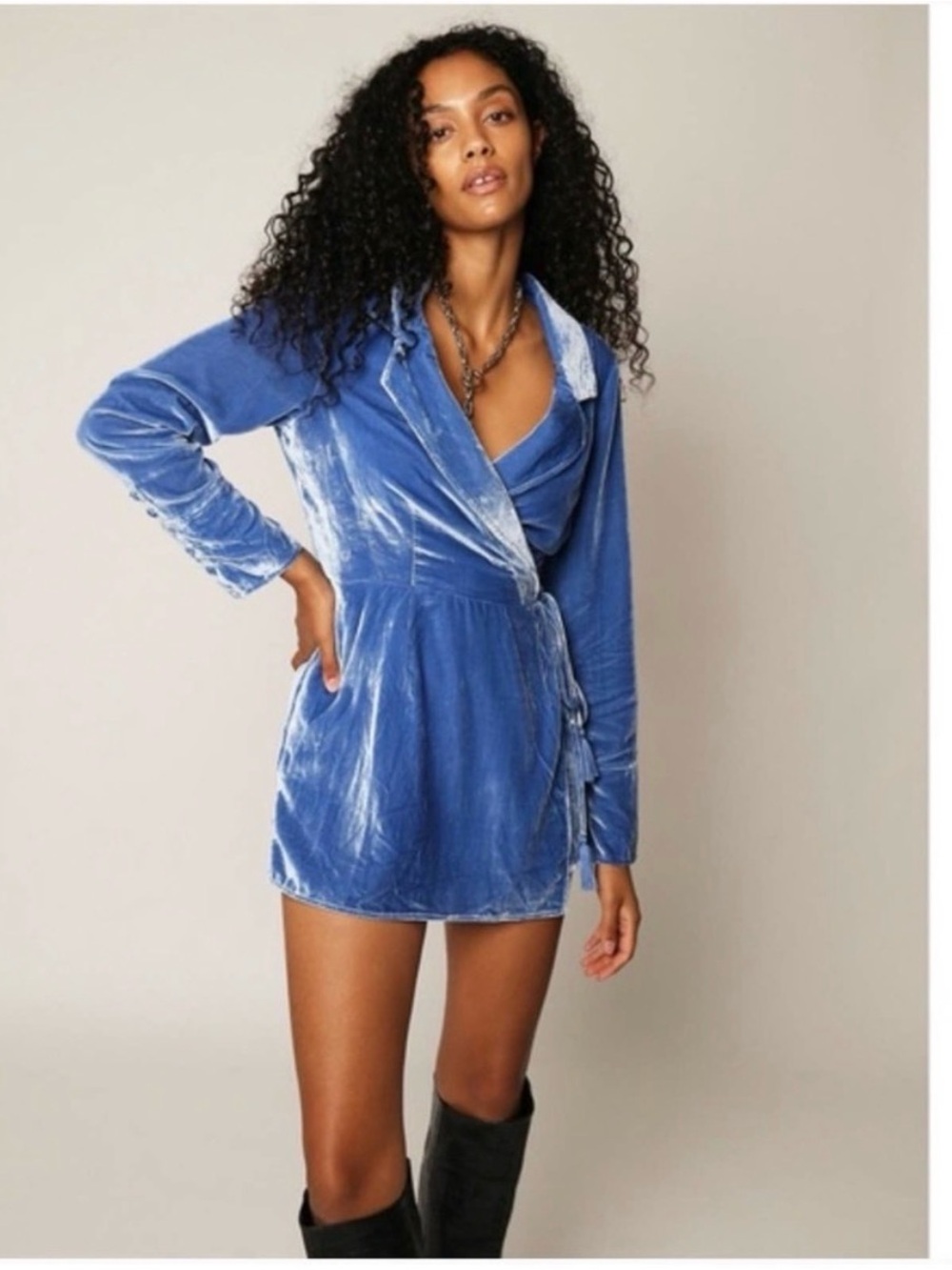 Free People Viola Velvet Romper